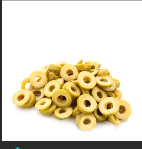 مخلل زيتون اخضر مخلى شرايح 125جم